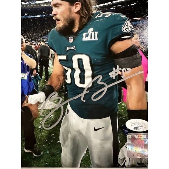Bryan Braman signed autographed Philadelphia Eagles SBLII 8x10 Photo JSA - Picture 2 of 3